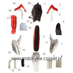 Owiewka tylna prawa+lewa Diabolini MMR 250 CC nr 15 i 7